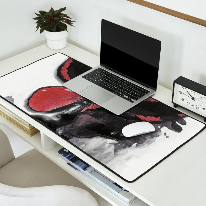 Red Butterfly Desk Mat Gallery Image 2
