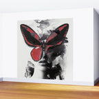 Red Butterfly Wall Mural Gallery Image 2