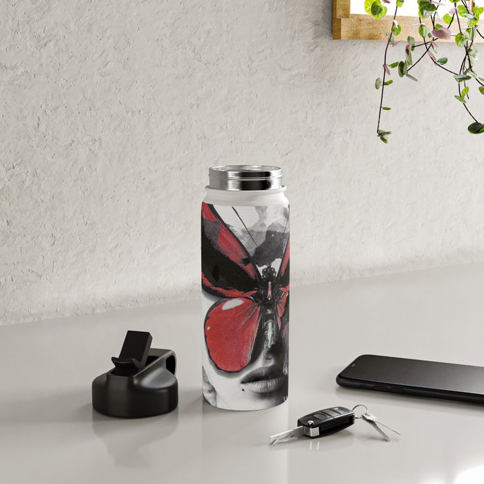 Red Butterfly Water Bottle Gallery Image 5