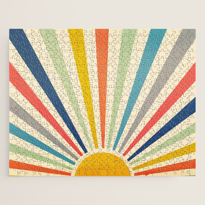 Sun Retro Art III Jigsaw Puzzle Gallery Image 1