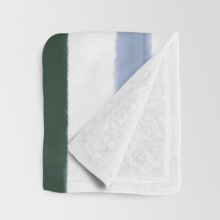 Classic Summer Watercolor Stripes Throw Blanket Gallery Image 3