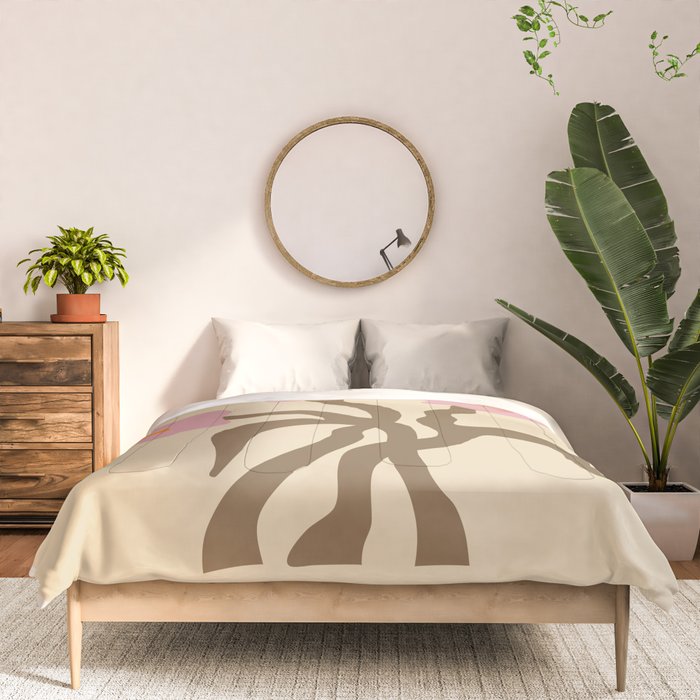 Flower Market, Vienna, Modern Art, Botanical retro art Comforter Gallery Image 3