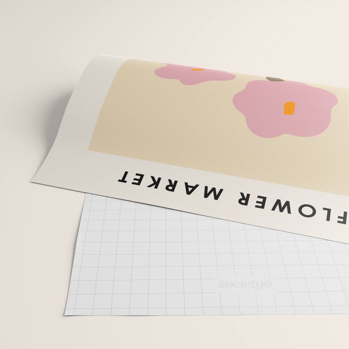 Flower Market, Vienna, Modern Art, Botanical retro art Wrapping Paper Gallery Image 2