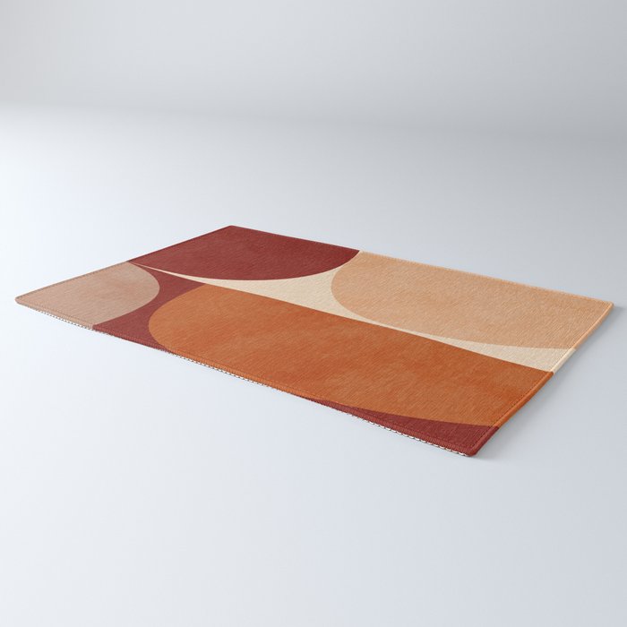 abstract retro shapes earthy 2 Rug Gallery Image 3