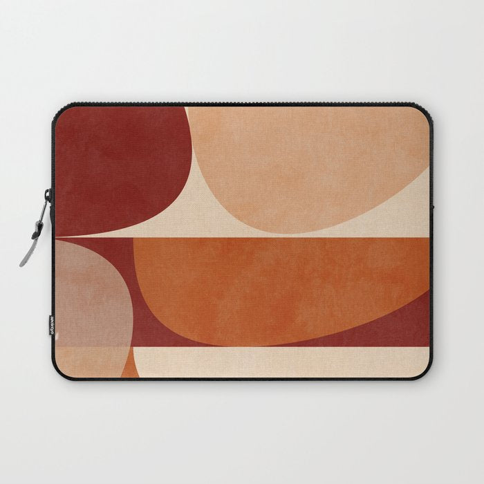 abstract retro shapes earthy 2 Laptop Sleeve Gallery Image 1