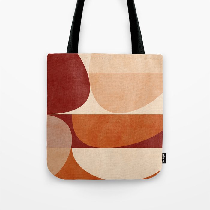 abstract retro shapes earthy 2 Tote Bag Gallery Image 1