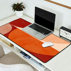 abstract retro shapes earthy 2 Desk Mat Gallery Image 2