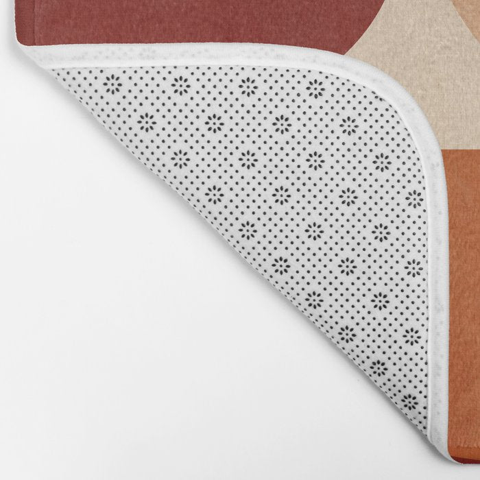abstract retro shapes earthy 2 Bath Mat Gallery Image 2
