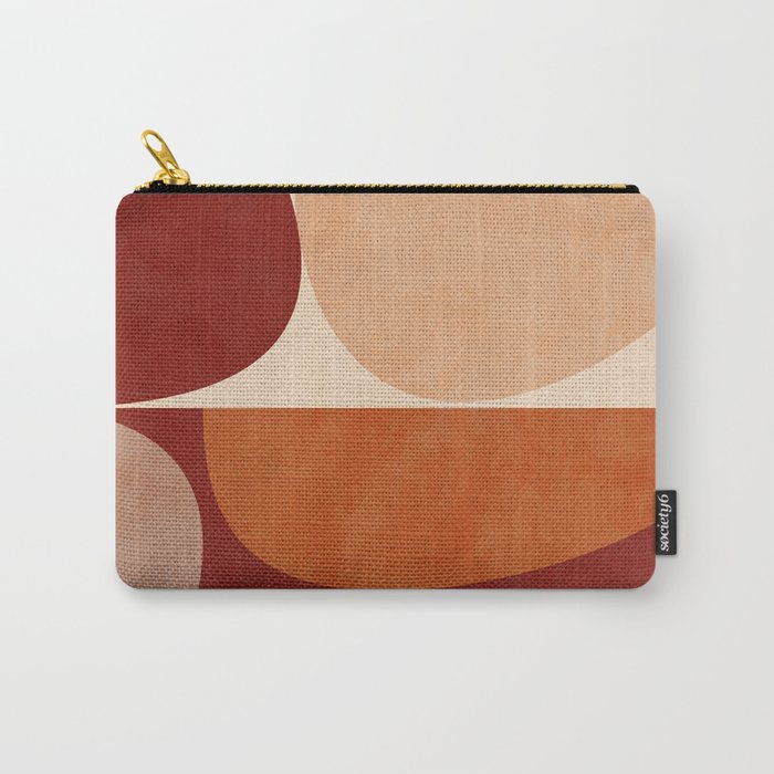 abstract retro shapes earthy 2 Carry All Pouch Gallery Image 1