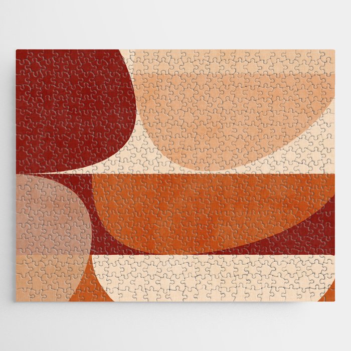 abstract retro shapes earthy 2 Jigsaw Puzzle Gallery Image 1
