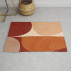 abstract retro shapes earthy 2 Rug Gallery Image 1