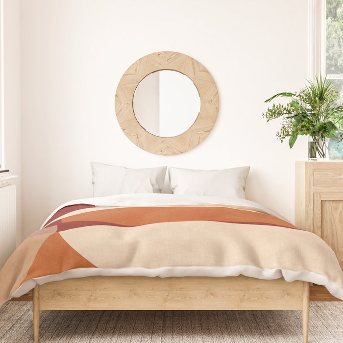abstract retro shapes earthy 2 Duvet Cover Gallery Image 3
