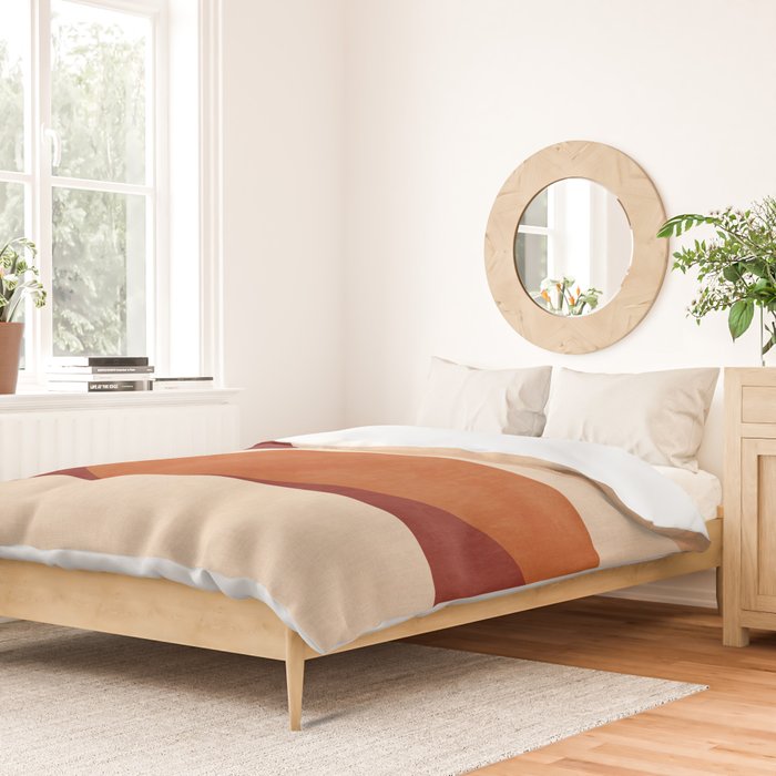 abstract retro shapes earthy 2 Duvet Cover Gallery Image 2