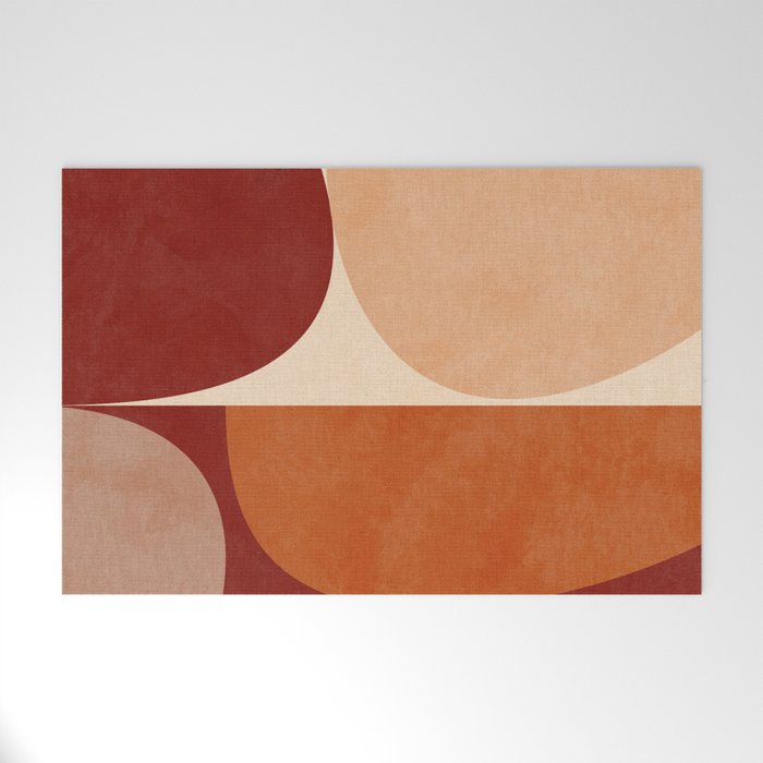 abstract retro shapes earthy 2 Welcome Mat Gallery Image 1