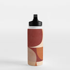 abstract retro shapes earthy 2 Water Bottle Gallery Image 3