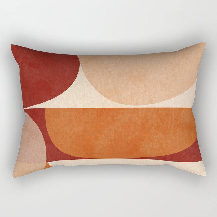 abstract retro shapes earthy 2 Rectangular Pillow Gallery Image 2