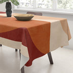 abstract retro shapes earthy 2 Tablecloth Gallery Image 3