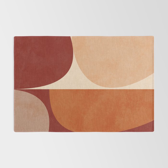 abstract retro shapes earthy 2 Rug Gallery Image 2