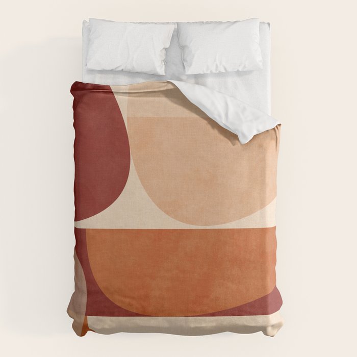 abstract retro shapes earthy 2 Duvet Cover Gallery Image 6