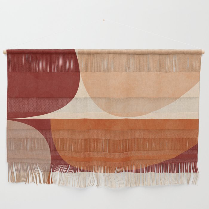 abstract retro shapes earthy 2 Wall Hanging Gallery Image 1