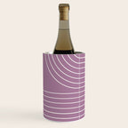 Minimal Line Curvature XXIV Lilac Purple Mid Century Modern Arch Abstract Wine Chiller Gallery Image 2