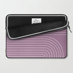 Minimal Line Curvature XXIV Lilac Purple Mid Century Modern Arch Abstract Laptop Sleeve Gallery Image 2