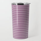 Minimal Line Curvature XXIV Lilac Purple Mid Century Modern Arch Abstract Travel Mug Gallery Image 1