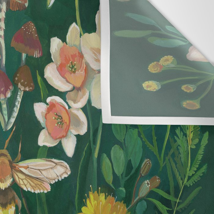Mushrooms Dandelion Garden Wall Tapestry Gallery Image 3