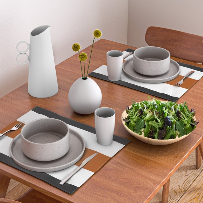 Accent (Black & Rust) Placemat Gallery Image 2