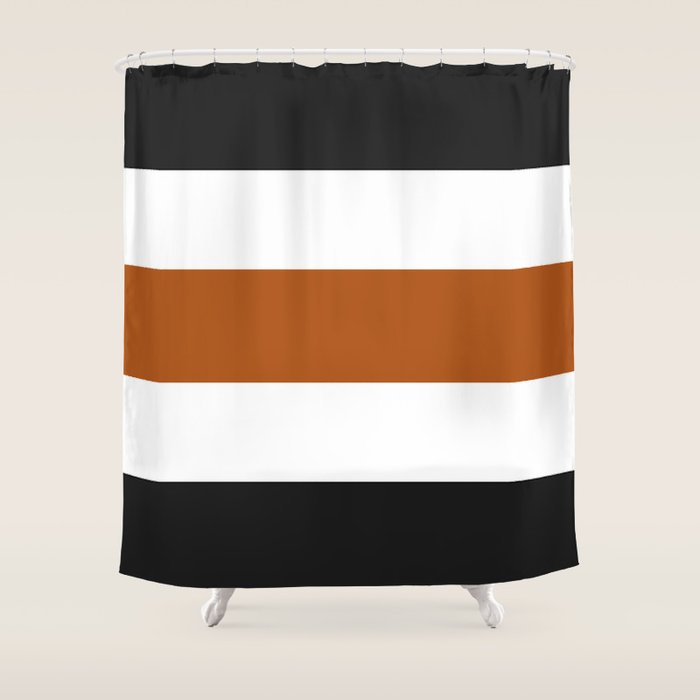 Accent (Black & Rust) Shower Curtain Gallery Image 1