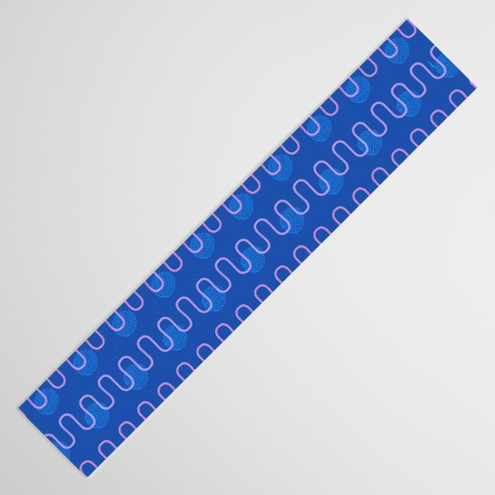 Abstract Fields in Navy Blue & Pastel Pink Table Runner Gallery Image 3