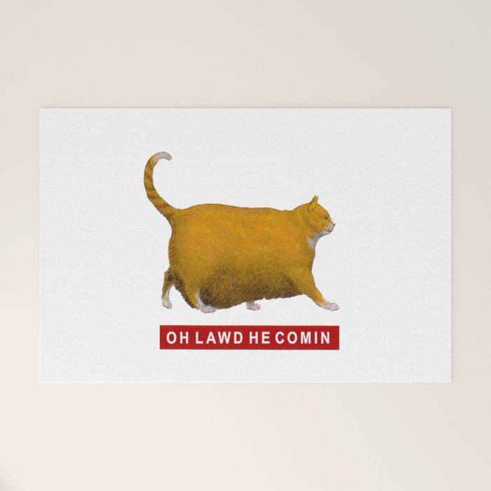 OH LAWD HE COMIN Meme Welcome Mat Gallery Image 1