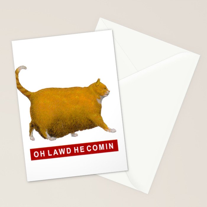 OH LAWD HE COMIN Meme Stationery Card Gallery Image 2