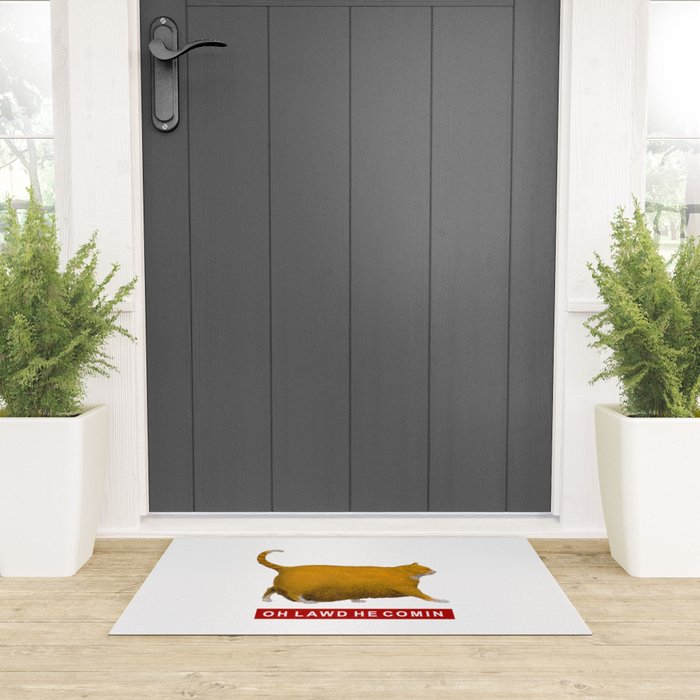 OH LAWD HE COMIN Meme Welcome Mat Gallery Image 3