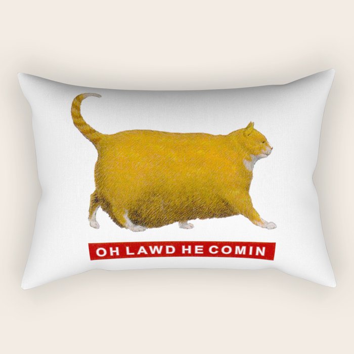 OH LAWD HE COMIN Meme Rectangular Pillow Gallery Image 2