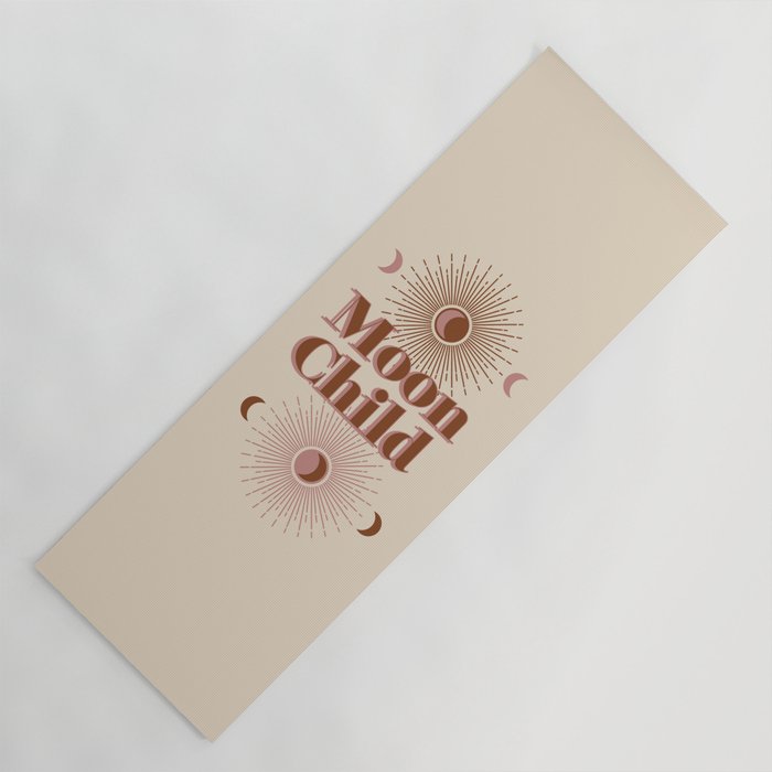 Vintage Moon Child Yoga Mat Gallery Image 1