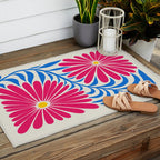 Viva Magenta Daisies Outdoor Rug Gallery Image 2