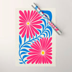 Viva Magenta Daisies Wrapping Paper Gallery Image 1