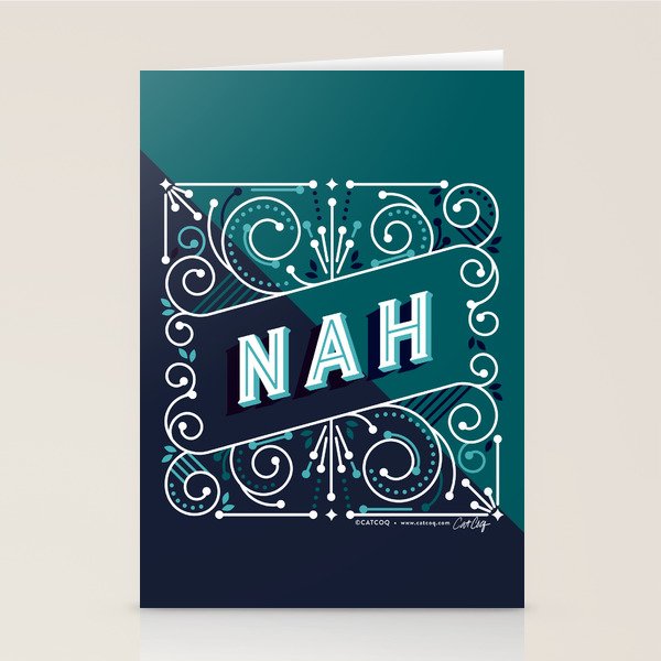 Nah - Teal Palette Stationery Card Gallery Image 2