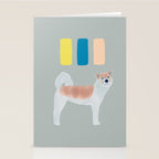 Dog and Dashes - Sepia and Sage Stationery Card Gallery Image 2
