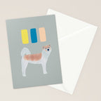 Dog and Dashes - Sepia and Sage Stationery Card Gallery Image 2