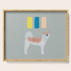 Dog and Dashes - Sepia and Sage Serving Tray Gallery Image 1