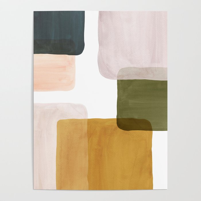 Multicolor abstract shapes Poster