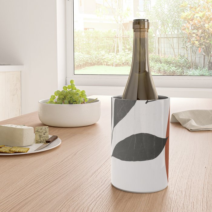 Abstract Shapes and Leaves 2 Wine Chiller Gallery Image 4