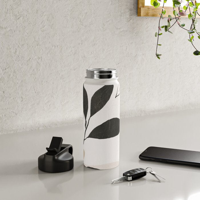 Abstract Shapes and Leaves 2 Water Bottle Gallery Image 4