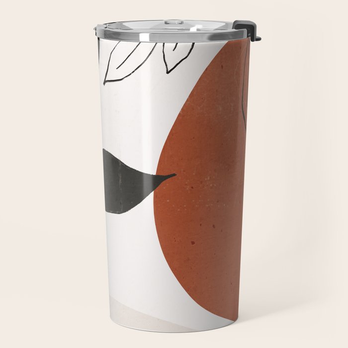 Abstract Shapes and Leaves 2 Travel Mug Gallery Image 2