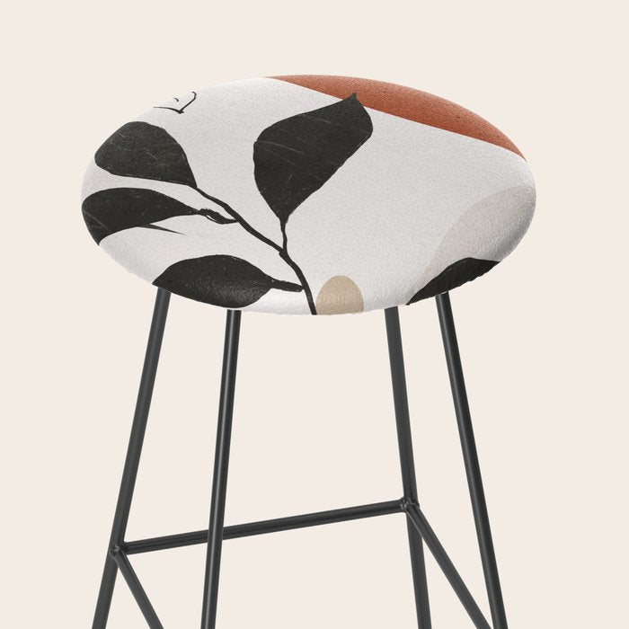 Abstract Shapes and Leaves 2 Stool Gallery Image 2