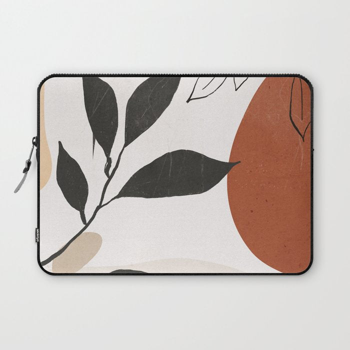 Abstract Shapes and Leaves 2 Laptop Sleeve Gallery Image 1