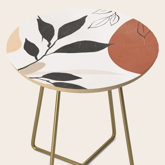 Abstract Shapes and Leaves 2 Side Table Gallery Image 2