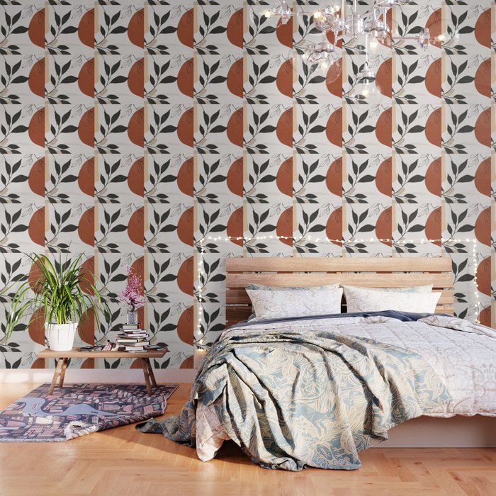 Abstract Shapes and Leaves 2 Wallpaper Gallery Image 1